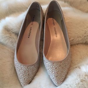 Crystal and Bead Ballet Flats